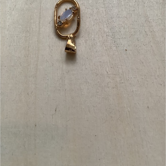 TLC New vintage SS Fire Opal dainty pendant charm - Picture 6 of 14